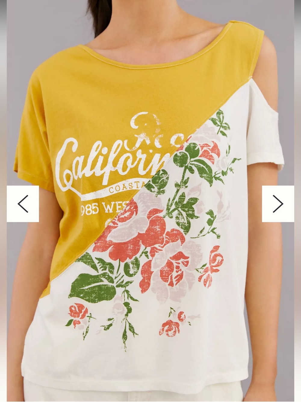 NWT Pilcro Spliced California Graphic Tee.